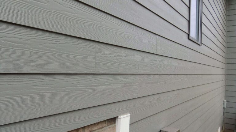 close up painted siding